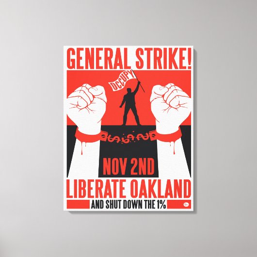 Liberate Oakland Occupy Wall Street Wrapped Canvas Leinwanddruck (Vorderseite)