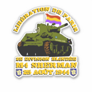 Libération de Paris M4 Sherman Aufkleber