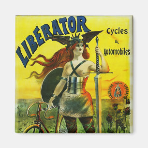 LIBERATOR Cycles & Automobiles Vintages Fahrrad Magnet