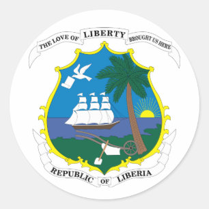 Liberia-Emblem Runder Aufkleber