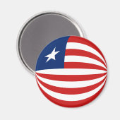Liberia Fisheye Flag Magnet (Vorderseite/Rückseite)