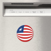 Liberia Fisheye Flag Magnet (In Situ (Geschirrspüler))