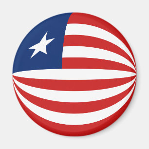 Liberia Fisheye-Flaggenmagnet Magnet