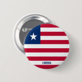 Liberia Flag Charming Patriotic Button (Vorne & Hinten)