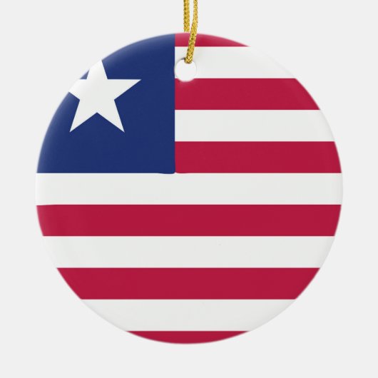 Liberia Flag Emblem Keramik Ornament (Vorne)