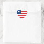Liberia Flag Heftsticker Herz-Aufkleber (Tasche)