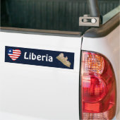 Liberia Flag Herz + Karte Autoaufkleber (Auf Lkw)