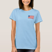 Liberia Flag + Karte T - Shirt (Vorderseite)