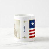 Liberia Flag + Karte Tasse (Mittel)