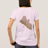 Liberia Flag + Karte + Text T - Shirt (Rückseite)