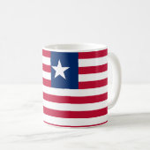 Liberia Flag Keramik Tasse (VorderseiteRechts)