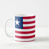 Liberia Flag Keramik Tasse (Links)
