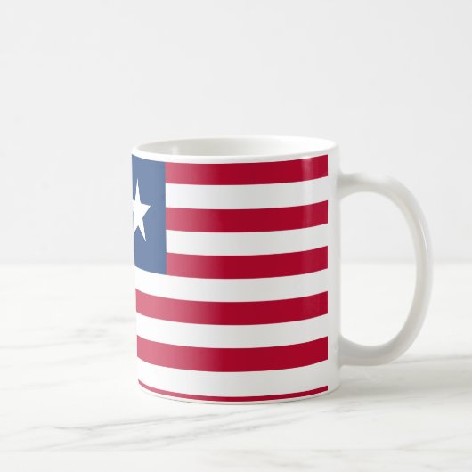 Liberia Flag Keramik Tasse (Rechts)