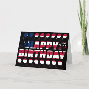 Liberia Flag Patriotic Geburtstag Karte