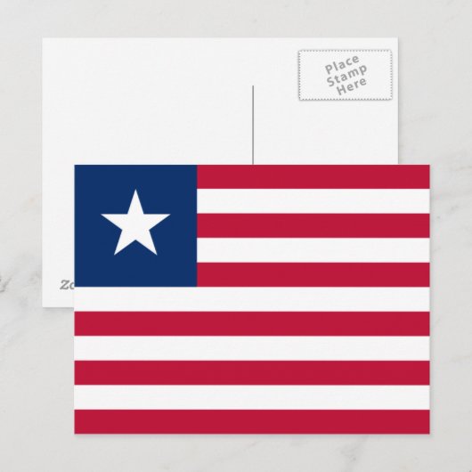 Liberia Flag Postkarte (Vorne/Hinten)