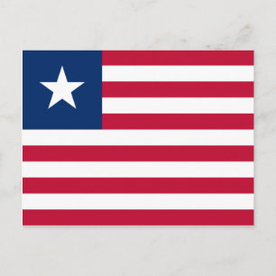 Liberia Flag Postkarte