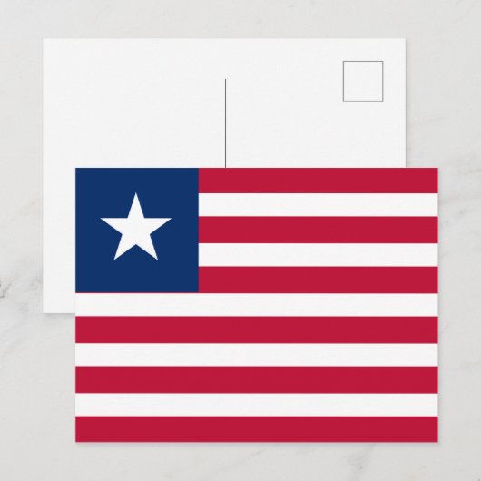 Liberia Flag Postkarte (Vorne/Hinten)