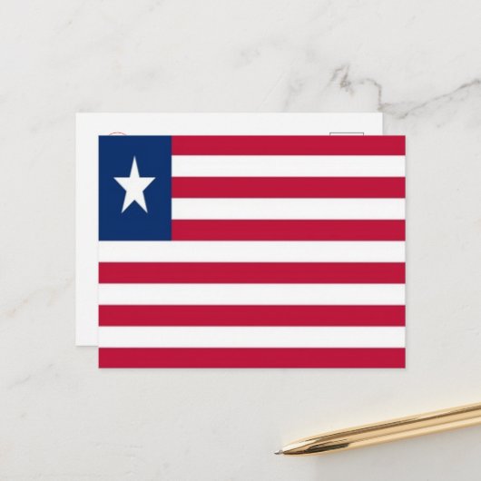 Liberia - Flag - Postkarte (Vorderseite/Rückseite Beispiel)