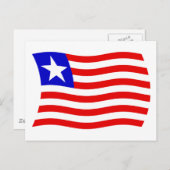 Liberia Flag Postkarte (Vorne/Hinten)