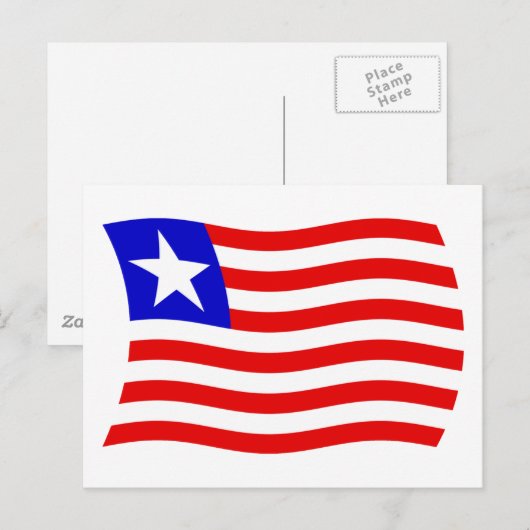Liberia Flag Postkarte (Vorne/Hinten)