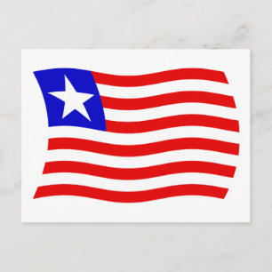 Liberia Flag Postkarte