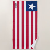 Liberia Flag Splendid Patriotic Strandtuch (Vorderseite)