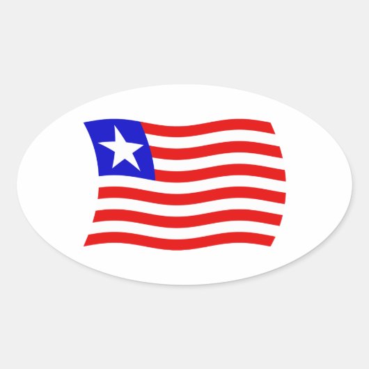 Liberia Flag Sticker (Vorderseite)