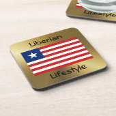 Liberia Flag+Text Untersetzer (Linke Seite)