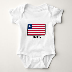 Liberia-Flagge Baby Strampler