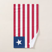 Liberia-Flagge Badhandtuch Set (Handtuch)
