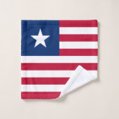 Liberia-Flagge Badhandtuch Set (Waschlappen)