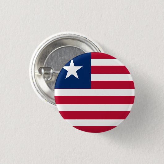 Liberia-Flagge Button (Vorne & Hinten)