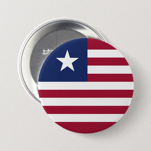 Liberia-Flagge Button (Vorne & Hinten)
