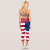 Liberia-Flagge Capri Leggings (Rückseite)