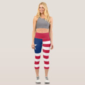 Liberia-Flagge Capri Leggings (Vorderseite)
