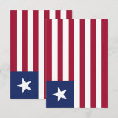 Liberia-Flagge Dankeskarte (Vorne/Hinten)