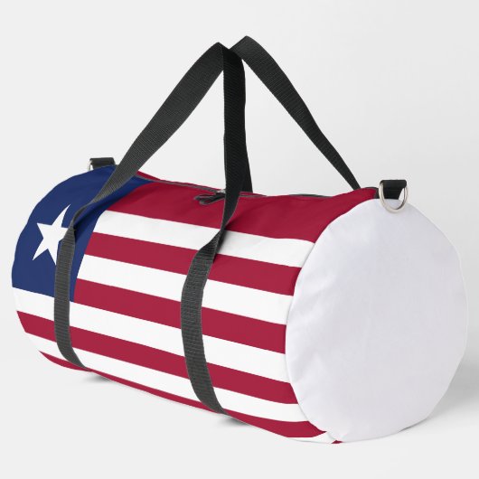 Liberia-Flagge Duffle Bag (Linke Ecke)