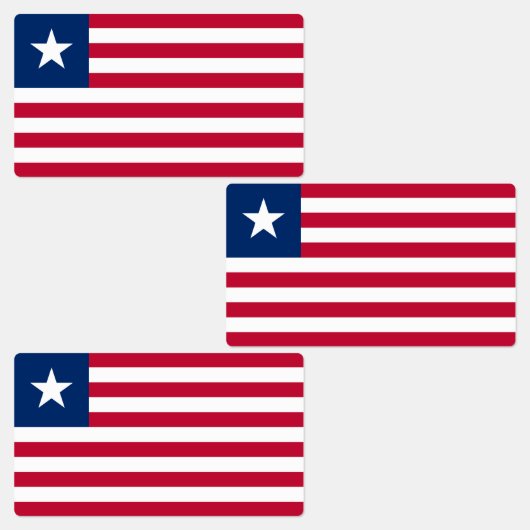 Liberia-Flagge Etiketten (Gruppe)