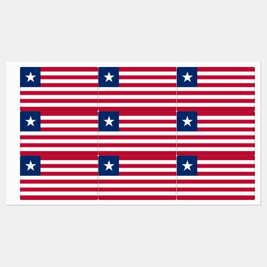 Liberia-Flagge Etiketten (Blatt)