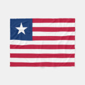 Liberia-Flagge Fleecedecke (Vorderseite (Horizontal))