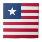 Liberia-Flagge Fliese (Vorderseite)