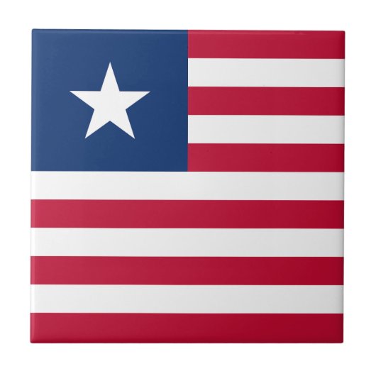 Liberia-Flagge Fliese (Vorderseite)