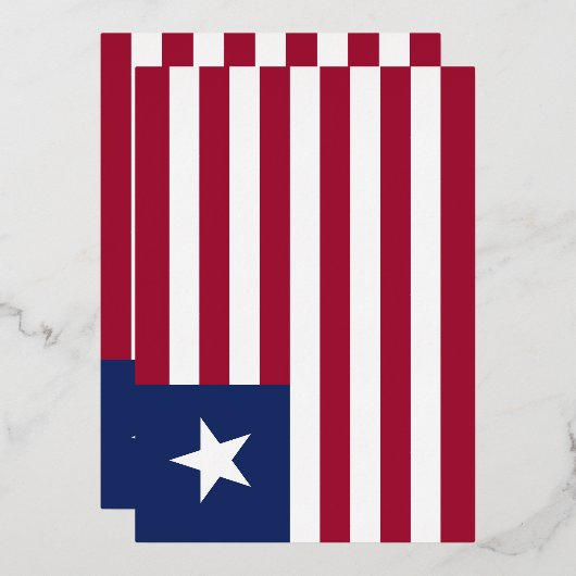 Liberia-Flagge Folieneinladung (Vorderseite/Rückseite)