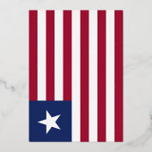 Liberia-Flagge Folieneinladung (Rückseite)
