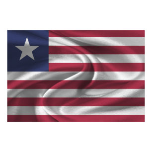 Liberia-Flagge Fotodruck
