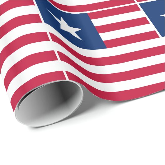 Liberia-Flagge Geschenkpapier (Rolleneckpunkt)