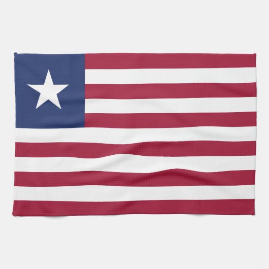 Liberia-Flagge Geschirrtuch (Horizontal)