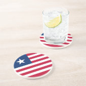 Liberia-Flagge Getränkeuntersetzer (Seite)