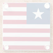 Liberia-Flagge Glasuntersetzer (Rückseite)
