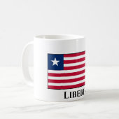Liberia-Flagge Kaffeetasse (Vorderseite Links)